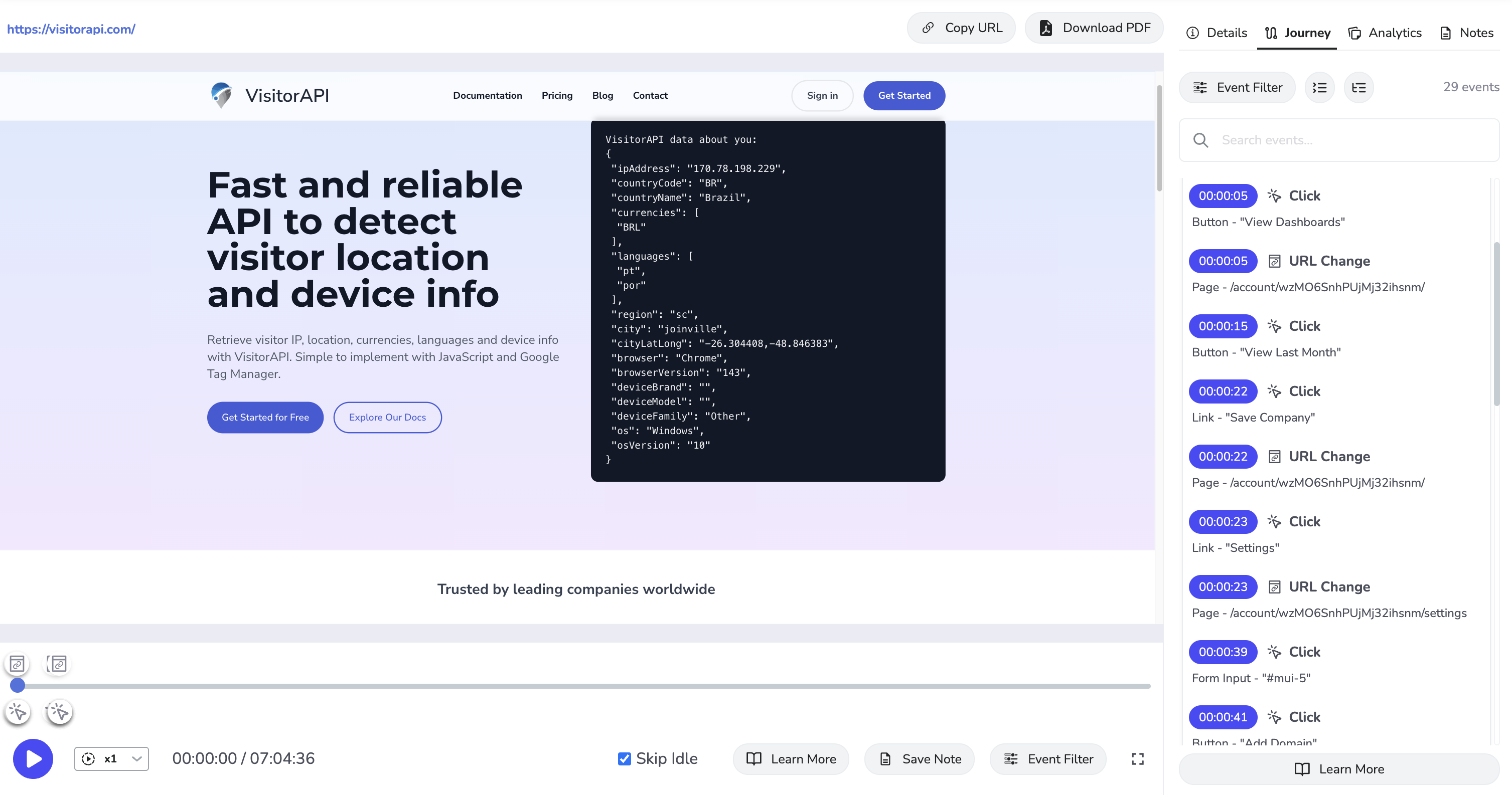 Session Replay for Shopping